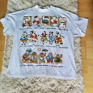 Vintage Men's T-shirt  one size Farm Animal‎ Fun T-shirt